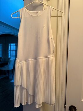 lululemon athletica White Asymmetrical Pleated tennis pickleball Dress